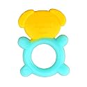 THE LITTLE LOOKERS Teddy Shape Silicone Teether 100% BPA Free Teething Toys for Baby/Toddlers/Infants/Children (Teddy, Pack of 1)
