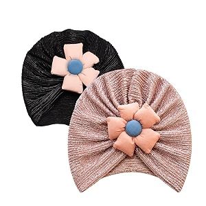 the little lookers unisex soft turban bow knot cap baby headwear  suitable for 3 to 18 months baby