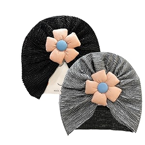 the little lookers unisex soft turban bow knot cap baby headwear  suitable for 3 to 18 months baby