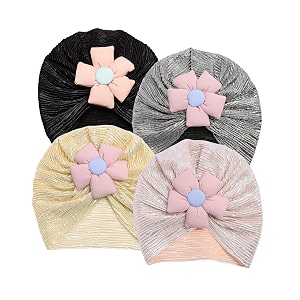 the little lookers unisex soft turban bow knot cap baby headwear  suitable for 3 to 18 months baby