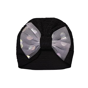 the little lookers unisex soft turban bow knot cap baby headwear  suitable for 3 to 18 months baby