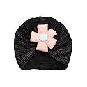 THE LITTLE LOOKERS Unisex Soft Turban Bow Knot Cap, Baby Headwear | Suitable for 3 to 18 Months Baby
