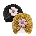 THE LITTLE LOOKERS Unisex Soft Turban Bow Knot Cap, Baby Headwear | Suitable for 3 to 18 Months Baby