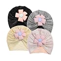 THE LITTLE LOOKERS Unisex Soft Turban Bow Knot Cap, Baby Headwear | Suitable for 3 to 18 Months Baby