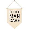 Little Man Cave-Wall Decor Gift for Baby Boys Kids-Canvas Hanging Flag Banner Pennant Wall Decor Gift for Nursery Homeschool Baby Room Playroom Reading Room Bedroom -Baby Gift Shower