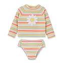 Little Me Baby Girls' Little Girls' Two-piece UPF+ 50 Sun Protection Rash Guard Set