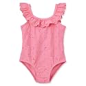 Little Me Baby-Girls Little Girls' UPF 50+ Sun Protection One Piece Swimsuit