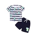 LITTLE NINJA Cotton Half Sleeves Baby Dinosaur