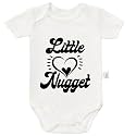 Little Nugget Bodysuit, Infant Newborn Cotton Love Romper Short Sleeve Jumpsuit Outfits 0-24 Months