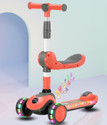Little Olive 2-in-1 Scooter with LED Wheels, Adjustable Handle, Rear Brake, Foldable Seat
