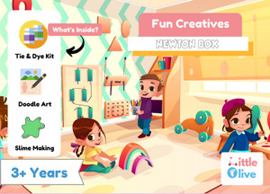 little olive newton box 3 in 1 gift set  theme fun creative activities  age 3 years  above