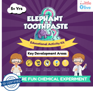 little olive newton box education gift box  make your own elephant toothpaste for 3 years