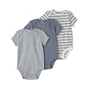 little planet by carter's Unisex Baby 3-pack Short Sleeve Bodysuits Made With Organic Cotton