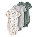 little planet by carter's Unisex Baby 3-pack Short Sleeve Bodysuits Made With Organic Cotton