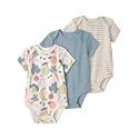 little planet by carter's Unisex Baby 3-pack Short Sleeve Bodysuits Made With Organic Cotton