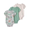 little planet by carter's Unisex Baby 3-pack Short Sleeve Bodysuits Made With Organic Cotton