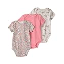 little planet by carter's Unisex Baby 3-pack Short Sleeve Bodysuits Made With Organic Cotton