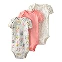 little planet by carter's Unisex Baby 3-pack Short Sleeve Bodysuits Made With Organic Cotton