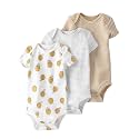 little planet by carter's Unisex Baby 3-pack Short Sleeve Bodysuits Made With Organic Cotton