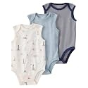 little planet by carter's Unisex Baby 3-pack Short Sleeve Bodysuits Made With Organic Cotton
