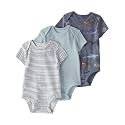 little planet by carter's Unisex Baby 3-pack Short Sleeve Bodysuits Made With Organic Cotton