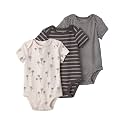 little planet by carter's Unisex Baby 3-pack Short Sleeve Bodysuits Made With Organic Cotton