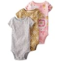 little planet by carter's Unisex Baby 3-pack Short Sleeve Bodysuits Made With Organic Cotton