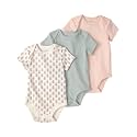 little planet by carter's Unisex Baby 3-pack Short Sleeve Bodysuits Made With Organic Cotton