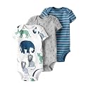 little planet by carter's Unisex Baby 3-pack Short Sleeve Bodysuits Made With Organic Cotton