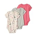 little planet by carter's Unisex Baby 3-pack Short Sleeve Bodysuits Made With Organic Cotton