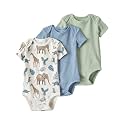 little planet by carter's Unisex Baby 3-pack Short Sleeve Bodysuits Made With Organic Cotton