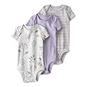 little planet by carter's Unisex Baby 3-pack Short Sleeve Bodysuits Made With Organic Cotton
