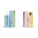 Little Rituals Baby Multi-Vitamin Body & Hair Wash - 200 ml and Sweet Almond (Badam Oil) Baby Massage Oil, Cold Pressed and Certified Organic with Swiss Plant Actives - 100 ml