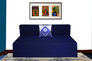 little smile 3x6 size for 1 person- jute fabric washable cover 1 seater single foam fold out sofa cum bed