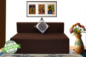 little smile 3x6 size for 1 person- jute fabric washable cover 1 seater single foam fold out sofa cum bed