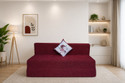 Little Smile 3X6 size for 1 Person- Jute Fabric Washable Cover 1 Seater Single Foam Fold Out Sofa Cum Bed