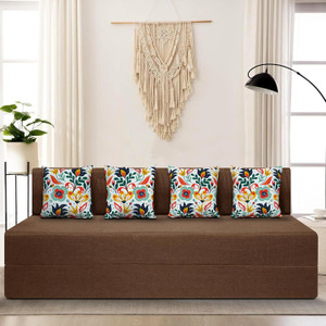 little smile 6x6 size for 4 person- moshi fabric washable cover 4 seater double foam fold out sofa cum bed