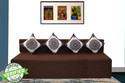 Little Smile 6X6 size for 4 Seater- Jute Fabric Washable Cover 4 Seater Double Foam Fold Out Sofa Cum Bed