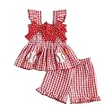 Little Toddler Kids Girl Clothes Set 1-8 Years Summer Outfits Solid Color Tank Tops &amp; Shorts