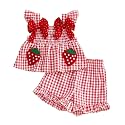 Little Toddler Kids Girl Clothes Set 1-8 Years Summer Outfits Solid Color Tank Tops &amp; Shorts