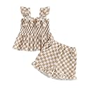 Little Toddler Kids Girl Clothes Set 1-8 Years Summer Outfits Solid Color Tank Tops &amp; Shorts
