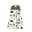 Little Unicorn 6-12 Month Quilted Sleep Sack 2.6 TOG | Soft &amp; Breathable Muslin Cotton for Safer Sleep | 2 Way Zipper (Dino Friends)