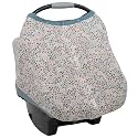 Little Unicorn Baby Car Seat Canopy | Soft &amp; Breathable Muslin Fabric | Magnetic Closure Cover &amp; Universal Fit | for Protection &amp; Privacy | Nursing Cover (Pressed Petals)