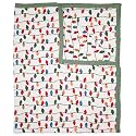 Little Unicorn Christmas Bulbs Cotton Muslin Quilt X-Large Blanket | 100% Cotton | Super Soft | Toddlers and Adults | 60"x72" | Unisex