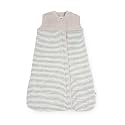 Little Unicorn Cotton Muslin Quilted Sleep Bag | 100% Cotton | Super Soft and Lightweight | Baby | Size Small: 0-6 Months | Machine Washable | 2.6 TOG (Grey Stripe)