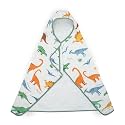 Little Unicorn Hooded Bath Towel | Absorbent Cotton &amp; Terry Blend | Larger Size for Baby &amp; Toddlers, 1-6 Years (Dino Names)