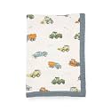 Little Unicorn Newborn Receiving Quilt | Ultra- Soft, Multi-Layered Muslin Fabric | Gift for Newborns &amp; on-The-go (Work Trucks)