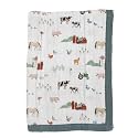 Little Unicorn Newborn Receiving Quilt | Ultra- Soft, Multi-Layered Muslin Fabric | Gift for Newborns &amp; on-The-go (Farmyard)
