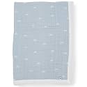 Little Unicorn Newborn Receiving Quilt | Ultra- Soft, Multi-Layered Muslin Fabric | Gift for Newborns &amp; on-The-go (Blue Rainbow)