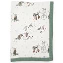 Little Unicorn Newborn Receiving Quilt | Ultra- Soft, Multi-Layered Muslin Fabric | Gift for Newborns &amp; on-The-go (Snow Day)